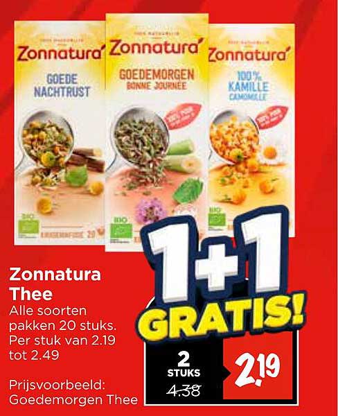 Zonnatura Thee 1+1 GRATIS!