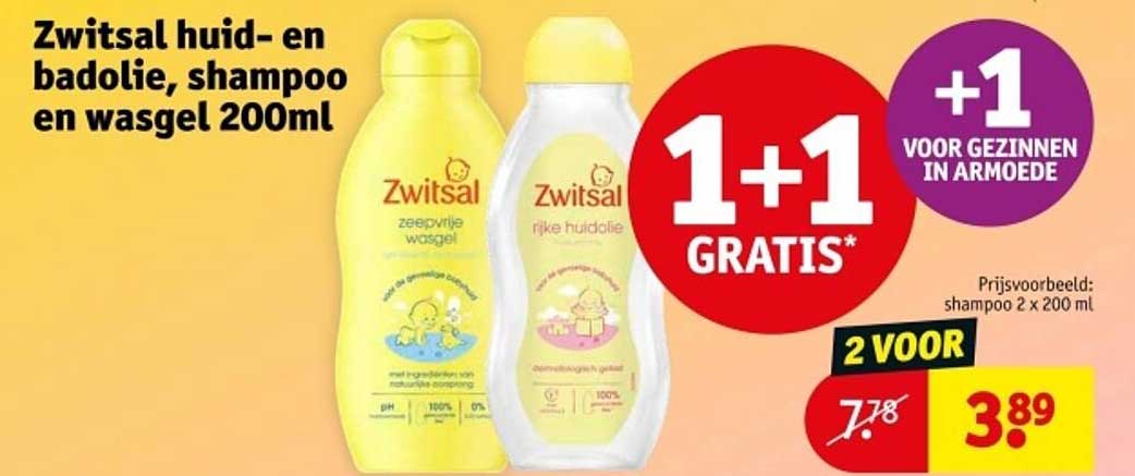 Zwitsal huid- en badolie, shampoo en wasgel 200ml
