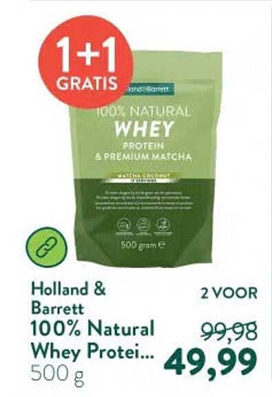 100% Natural Whey Protei... 1+1 GRATIS