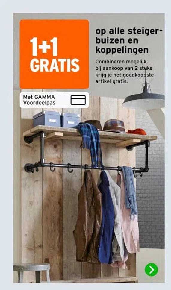 1+1 GRATIS op alle steigerbuizen en koppelingen