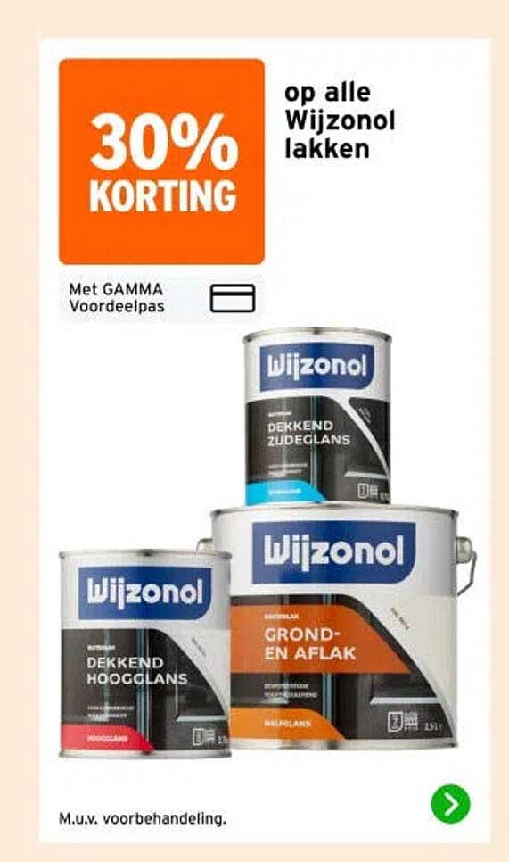 30% KORTING op alle Wijzonol lakken