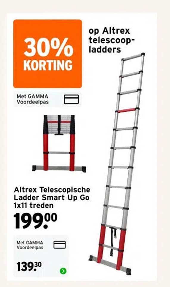 30% korting op Altrex telescoop-ladders