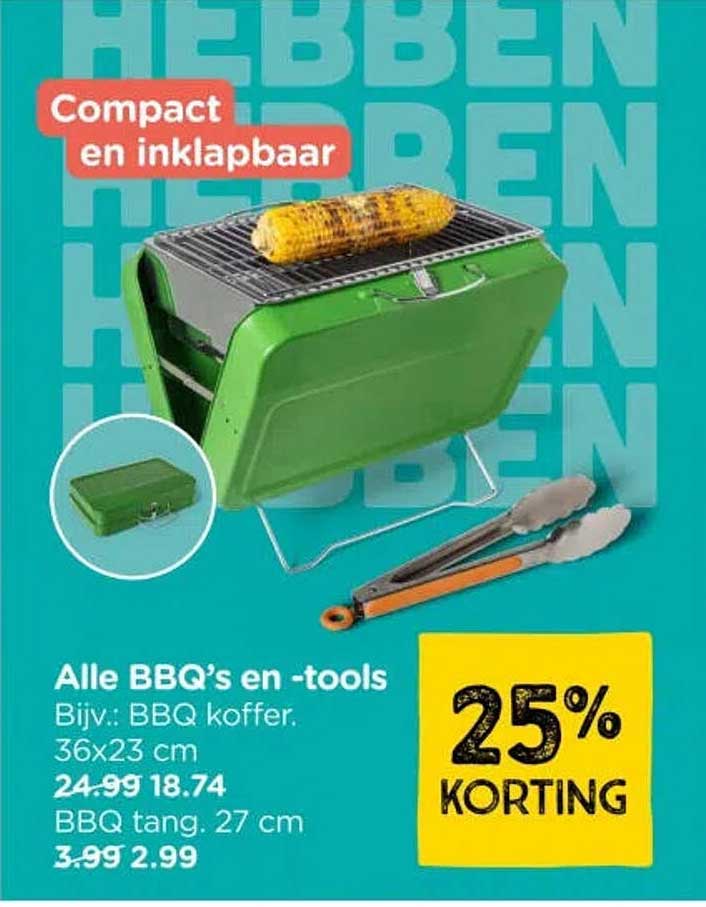 Alle BBQ's en -tools 25% KORTING
