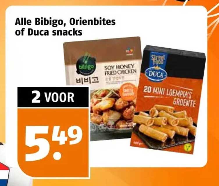 Alle Bibigo, Orienbites of Duca snacks