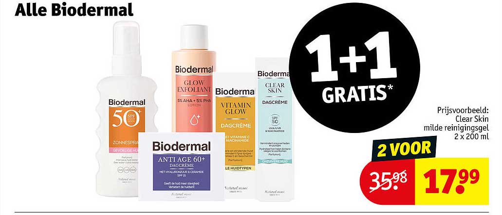 Alle Biodermal 1+1 GRATIS*