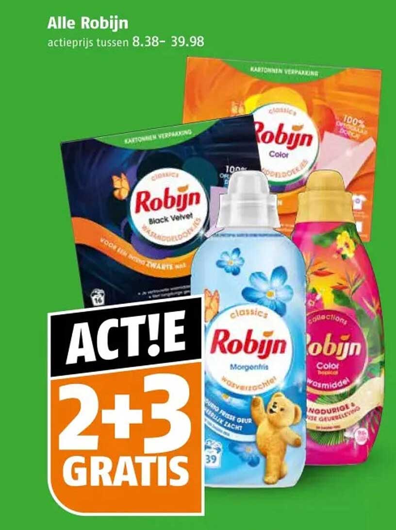 Alle Robijn 2+3 GRATIS