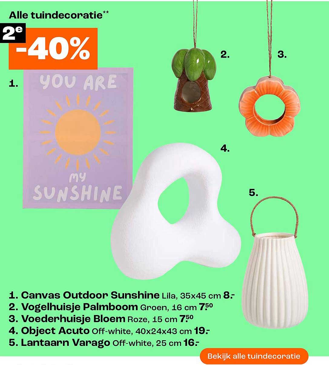 Alle tuindecoratie 2e -40%