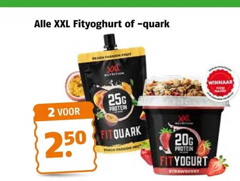 Alle XXL Fityoghurt of -quark