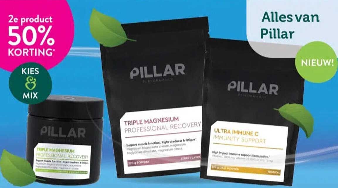 Alles van Pillar 2e product 50% korting