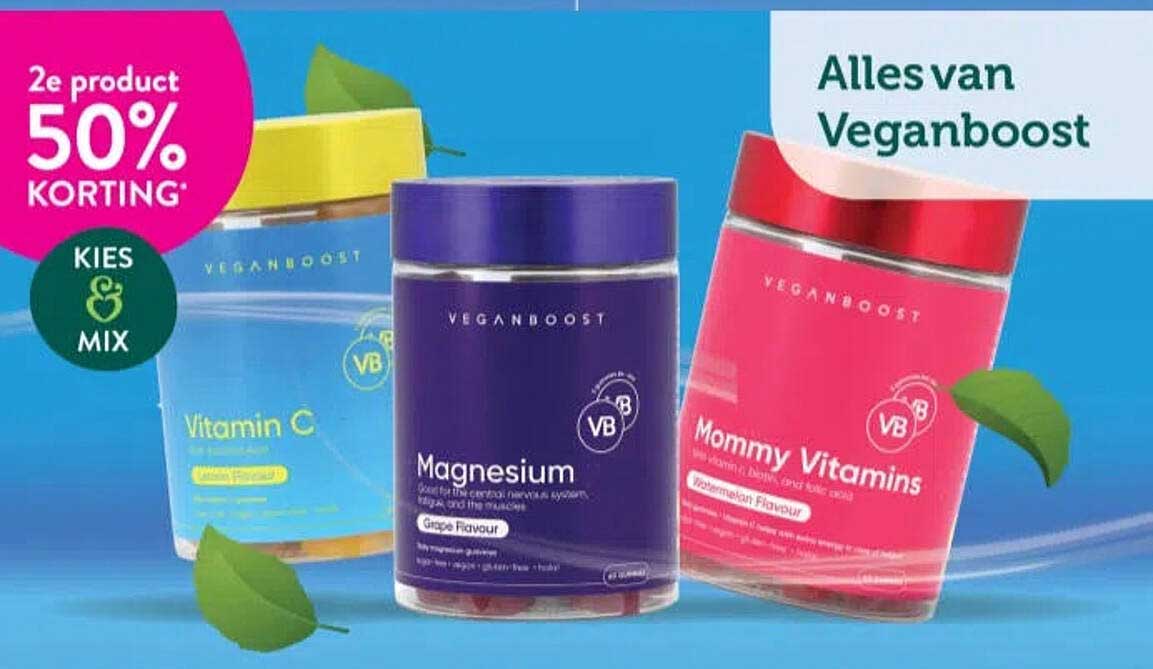 Alles van Veganboost 2e product 50% korting