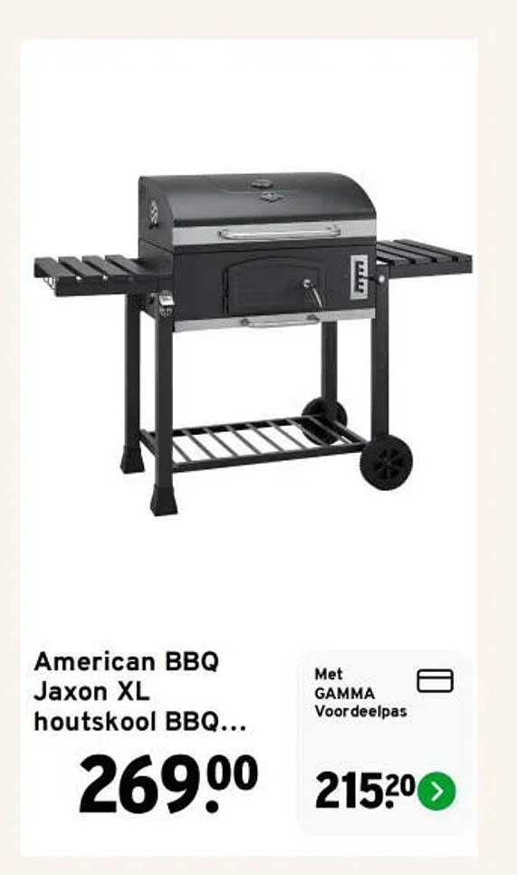 American BBQ Jaxon XL houtskool BBQ...