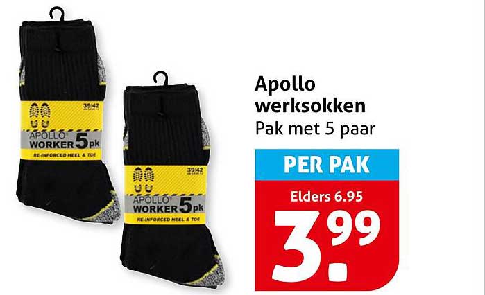 Apollo werksokken Pak met 5 paar