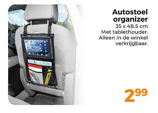 Autostoel organizer 35 x 48.5 cm