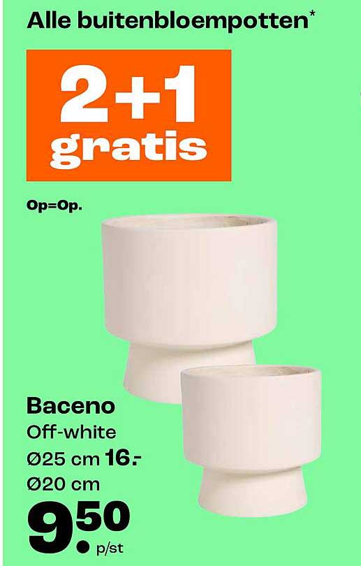 Baceno Off-white 2+1 gratis