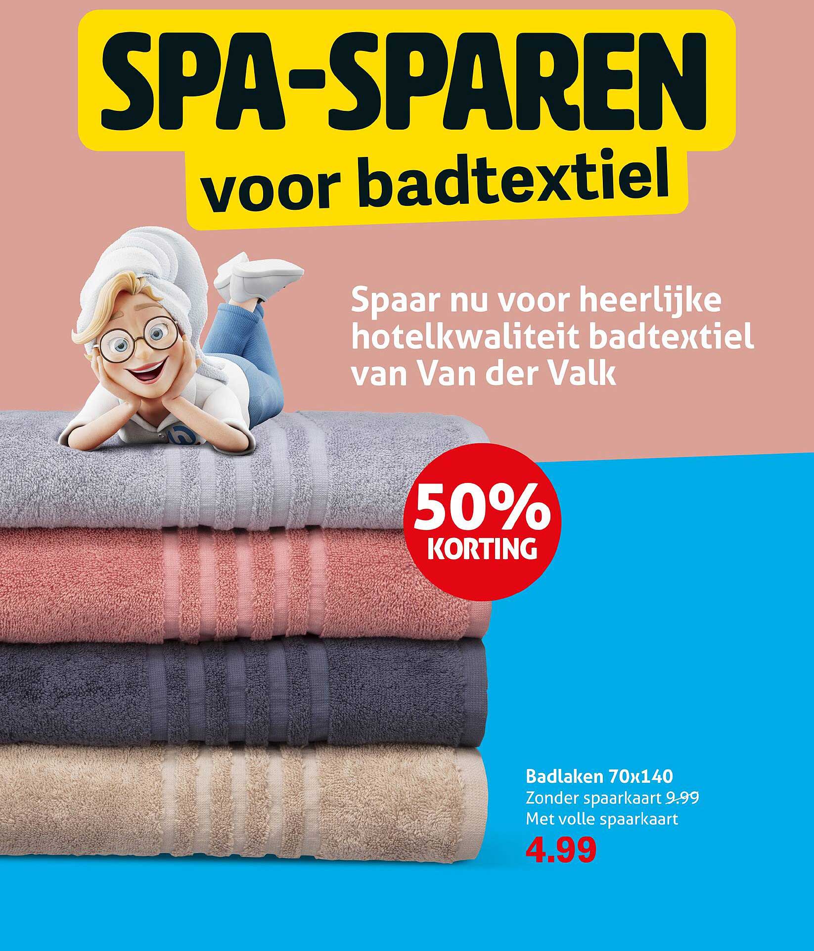 Badlaken 70x140 50% KORTING