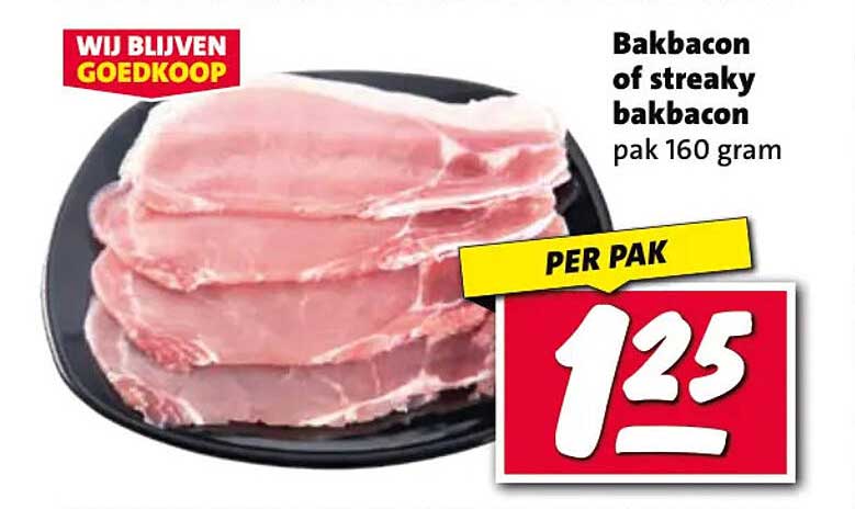 Bakbacon of streaky bakbacon pak 160 gram