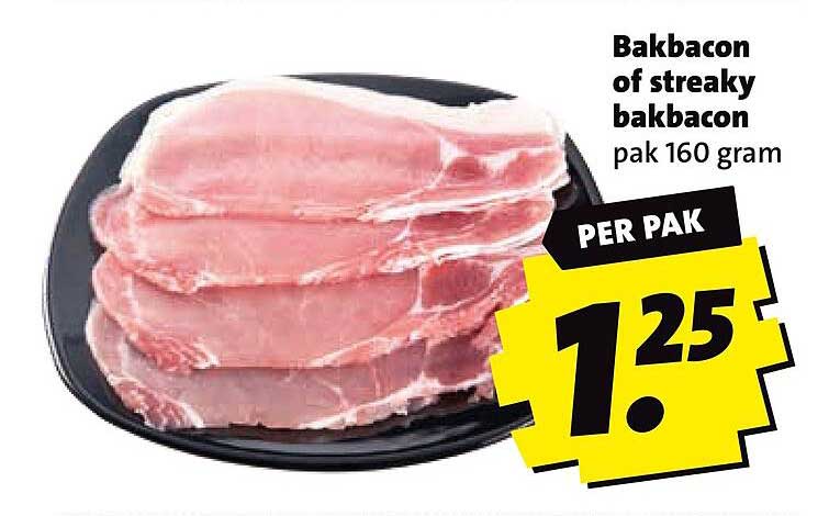 Bakbacon of streaky bakbacon pak 160 gram