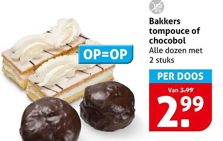 Bakkers tompouce of chocobol