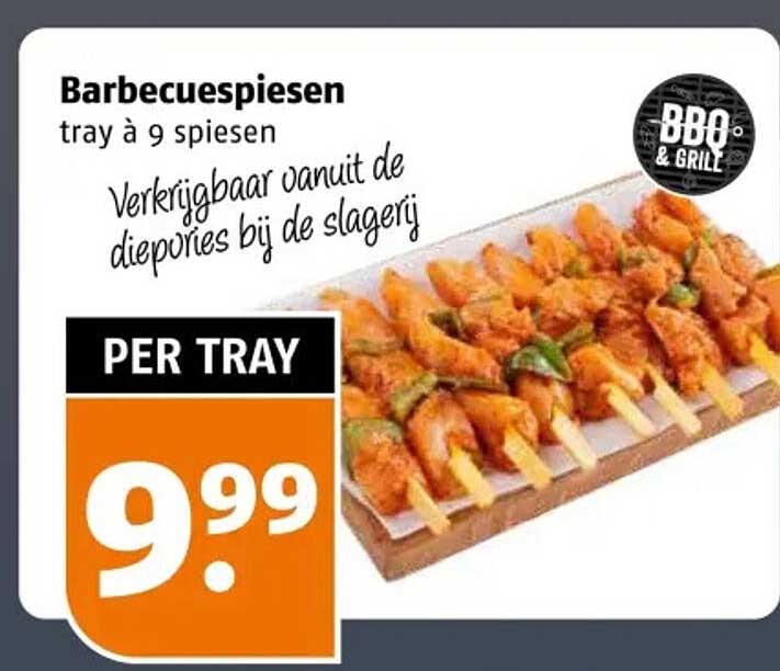 Barbecuespiesen tray à 9 spiesen