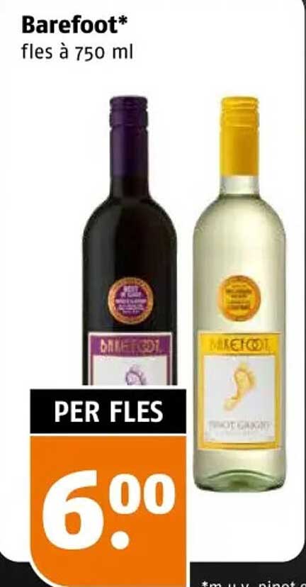 Barefoot* fles à 750 ml