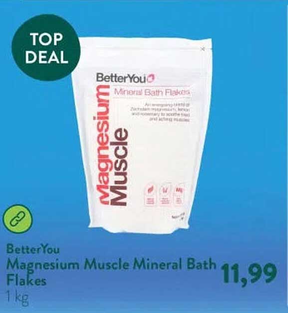 BetterYou Magnesium Muscle Mineral Bath Flakes