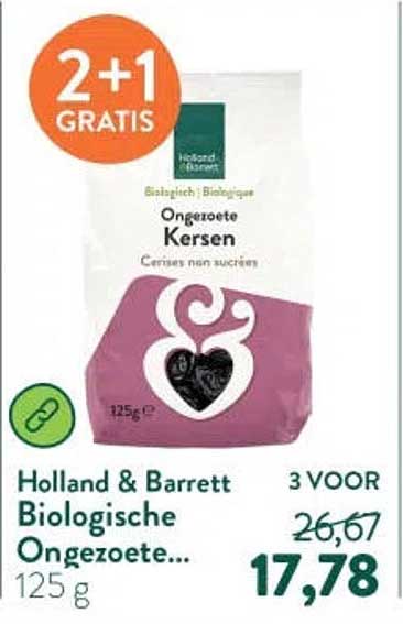 Biologische Ongezoete Kersen 2+1 gratis