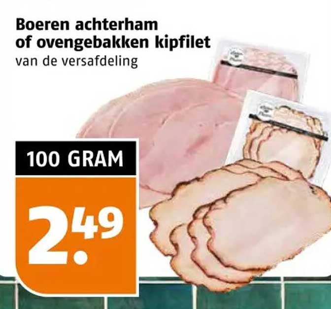 Boeren achterham of oengebakken kipfilet van de versafdeling