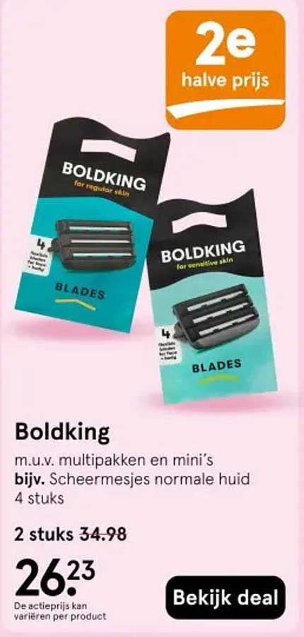 Boldking 2e halve prijs