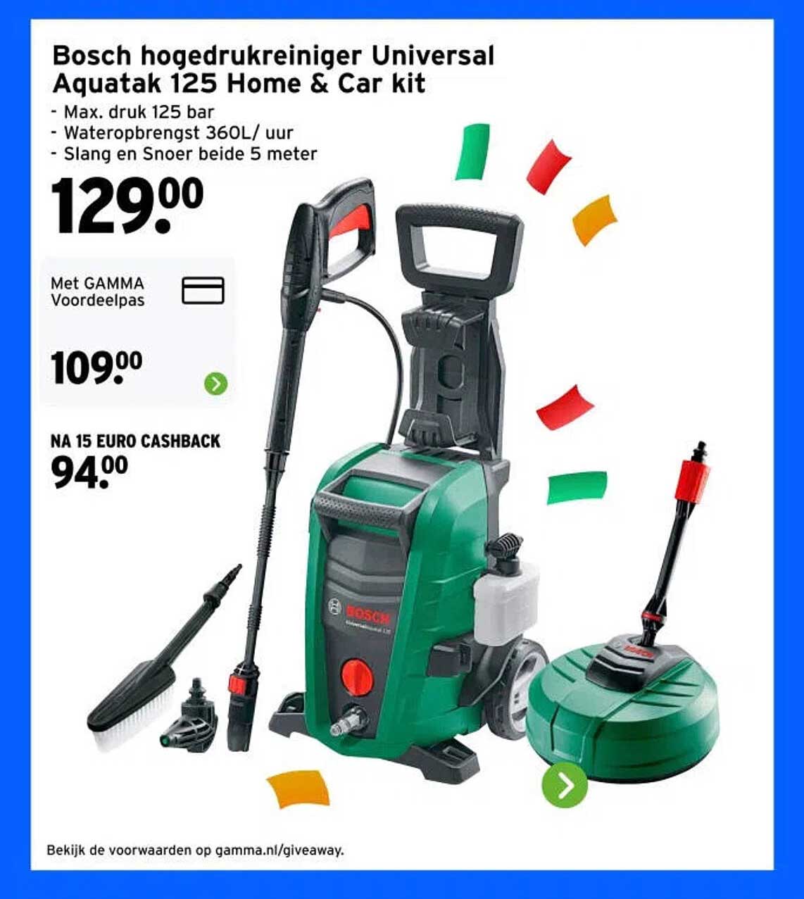 Bosch hogedrukreiniger Universal Aquatak 125 Home & Car kit