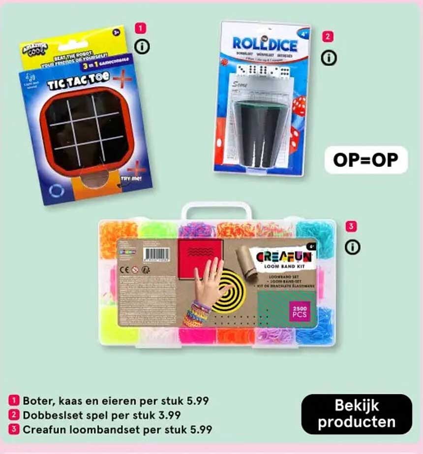 Boter, kaas en eieren per stuk