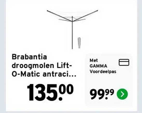 Brabantia droogmolen Lift-O-Matic antraci...