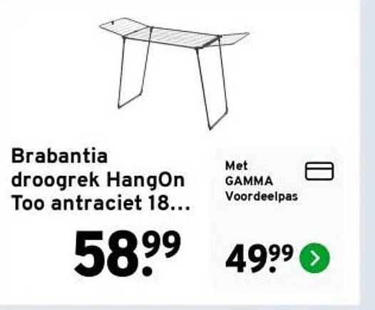 Brabantia droogrek HangOn Too antraciet 18...