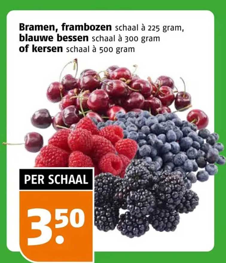 Bramen, frambozen, blauwe bessen of kersen