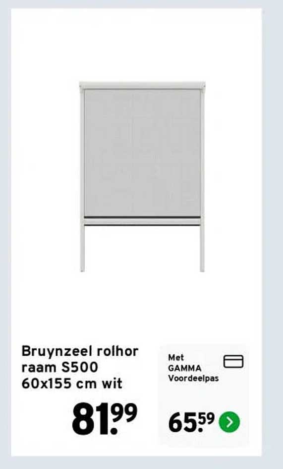 Bruynzeel rolhor raam S500 60x155 cm wit