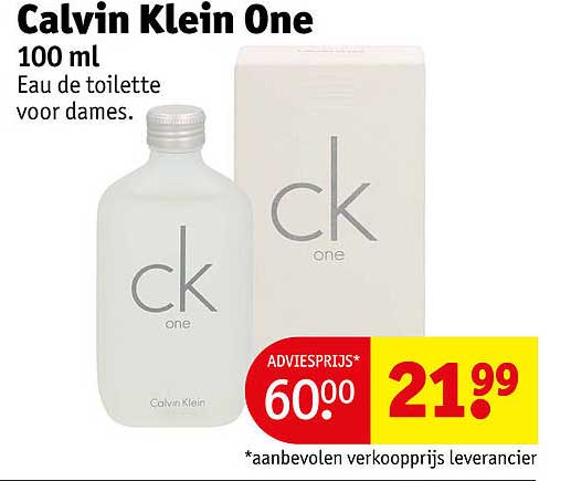 Calvin Klein One 100 ml Eau de toilette voor dames.