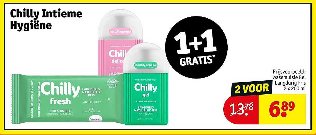 Chilly Intieme Hygiëne 1+1 GRATIS*