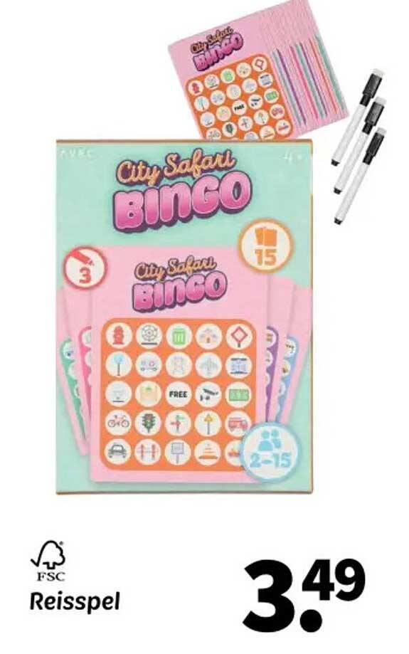 City Safari BINGO Reisspel