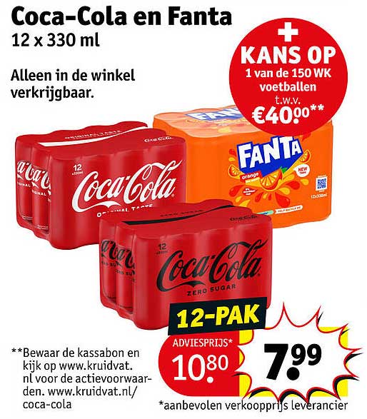 Coca-Cola en Fanta 12 x 330 ml 12-PAK
