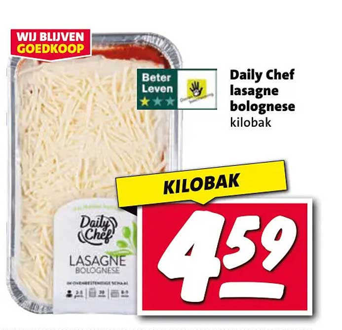 Daily Chef lasagne bolognese kilobak