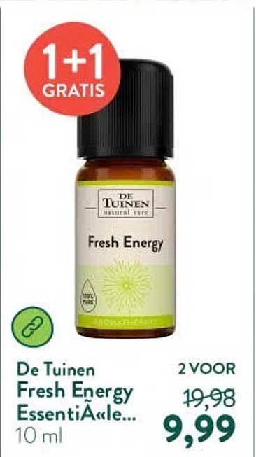 De Tuinen Fresh Energy EssentiÃ«le... 1+1 GRATIS
