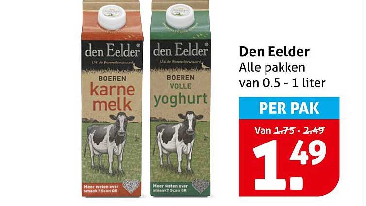 Den Eelder Alle pakken van 0.5 - 1 liter PER PAK