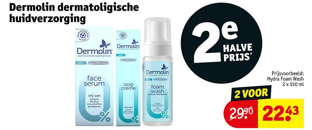 Dermolin dermatologische huidverzorging 2e halve prijs