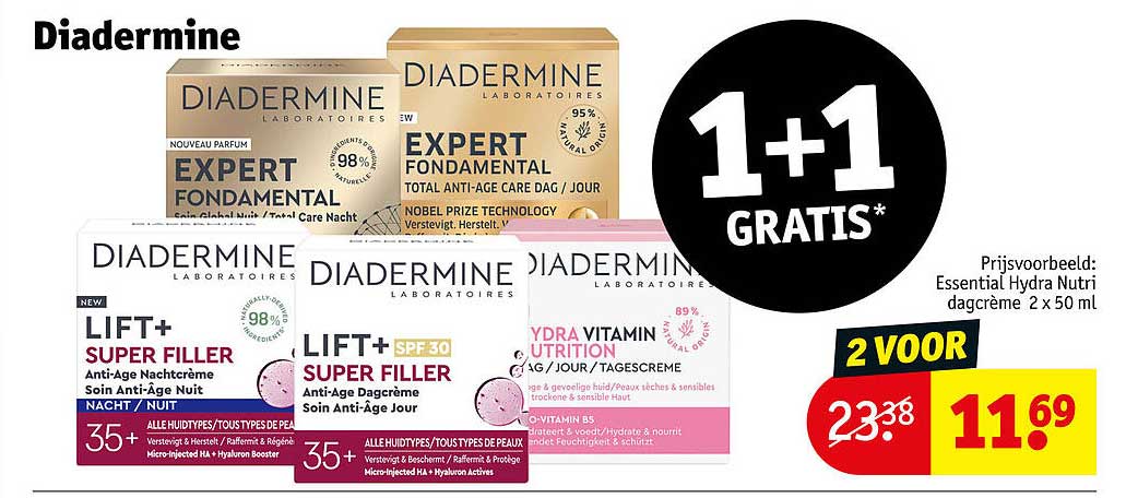 Diadermine 1+1 GRATIS*