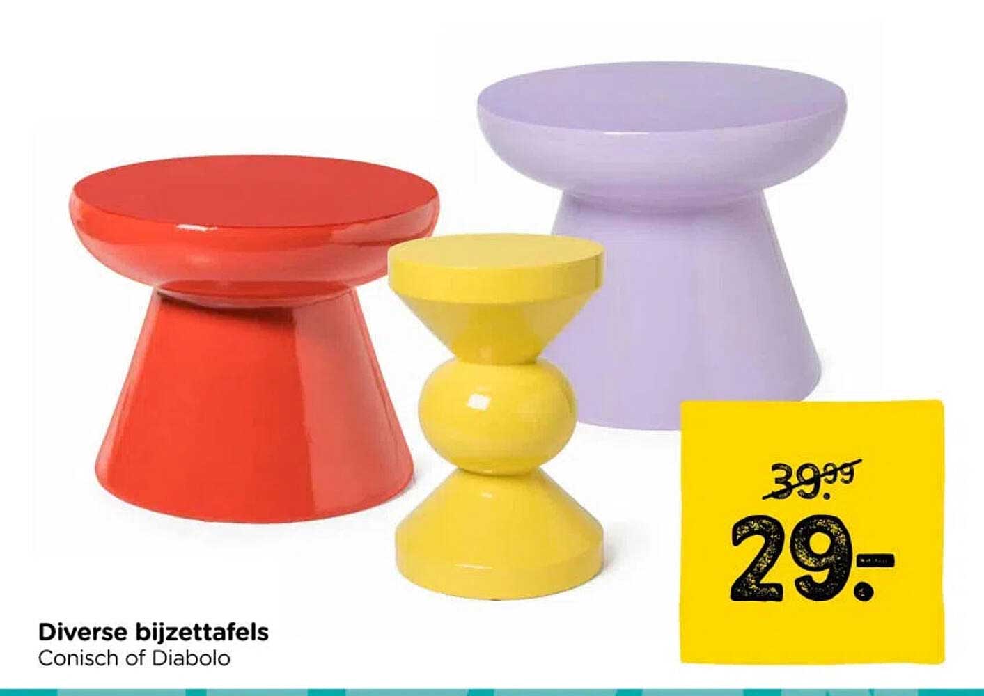 Diverse bijzettafels Conisch of Diabolo