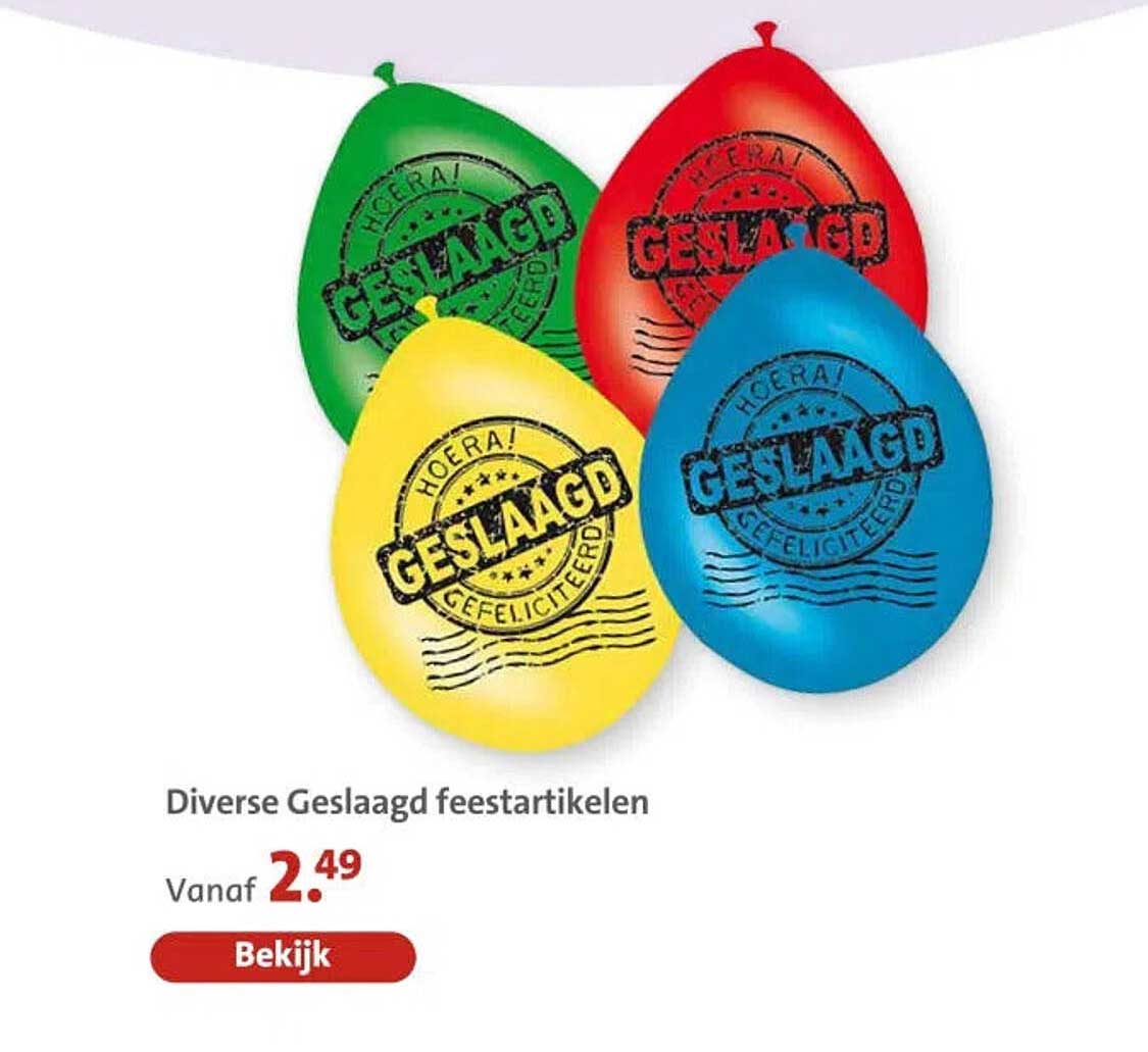 Diverse Geslaagd feestartikelen