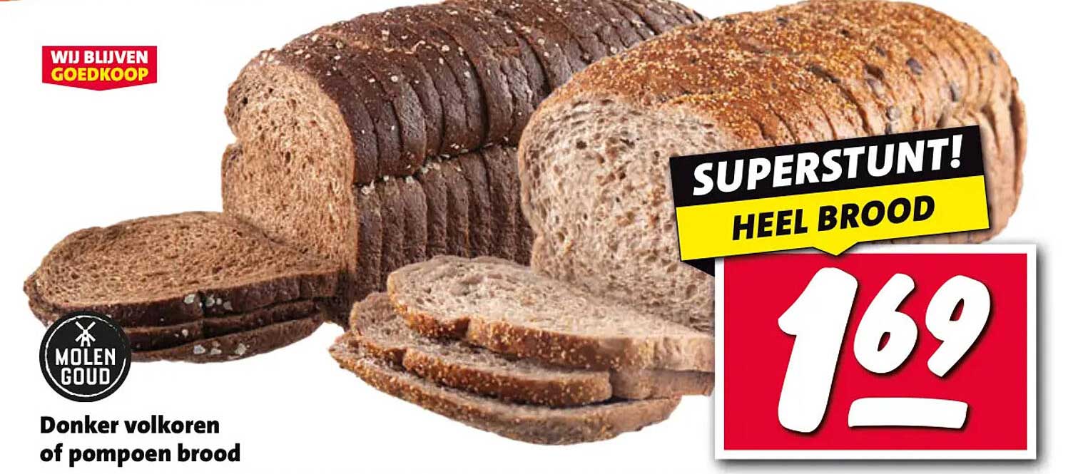 Donker volkoren of pompoen brood SUPERSTUNT! HEEL BROOD