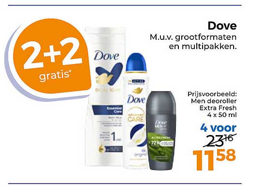 Dove 2+2 gratis
