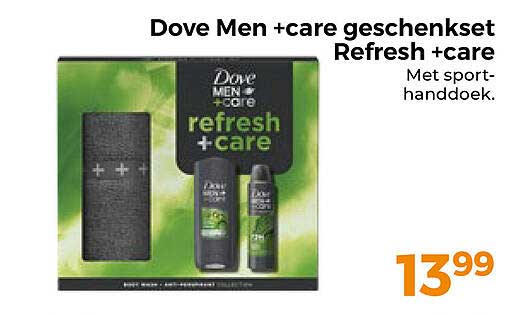 Dove Men+care geschenkset Refresh +care Met sport-handdoek.