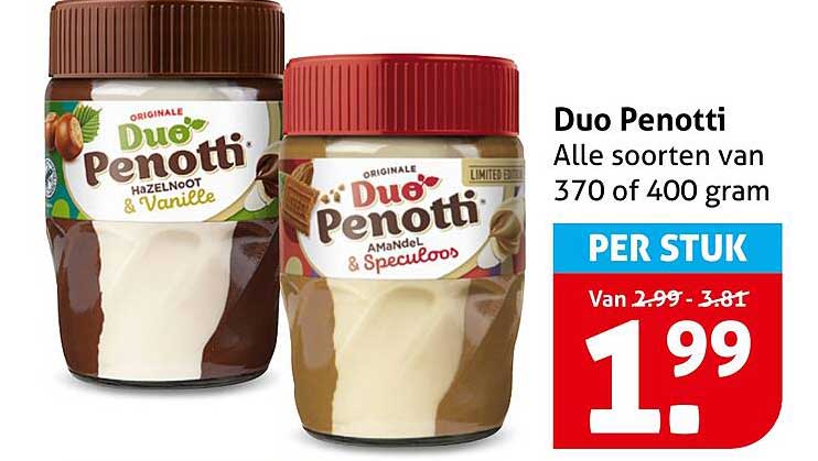 Duo Penotti Alle soorten van 370 of 400 gram PER STUK
