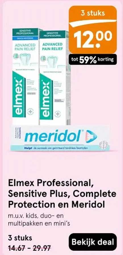 Elmex Professional, Sensitive Plus, Complete Protection en Meridol